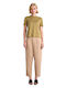 Pant Дамско Лен Панталон Light Beige