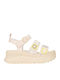 Flache Sandalen für Damen in Beige Farbe