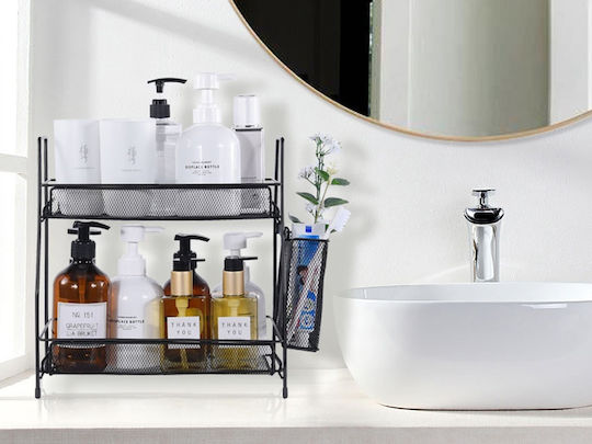 Two-Tier Kitchen-Bathroom Shelf Basket – Loft Style-47-27213_cz