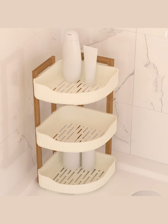 Γωνιακή Ραφιέρα Μπάνιου Τριπλή 29x22x45 F-v Natureo White 204911 29x22x45