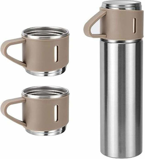 Μπουκάλι Θερμός Ανοξείδωτο 500ml Set Stainless Steel Interior
