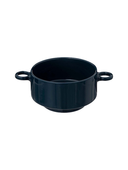 Cereal Serving Bowl Round Ceramic Blue with Diameter 12cm