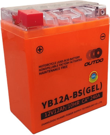 Outdo GEL Μπαταρία Μοτοσυκλέτας με Χωρητικότητα 12Ah