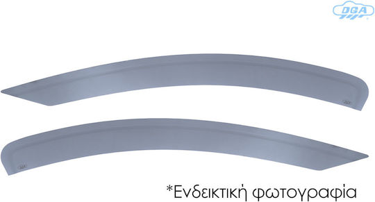 DGA Σετ Ανεμοθραύστες Αυτοκινήτου Μπροστινοί Σκούρο Φιμέ για Opel Corsa 2000-2006 2τμχ