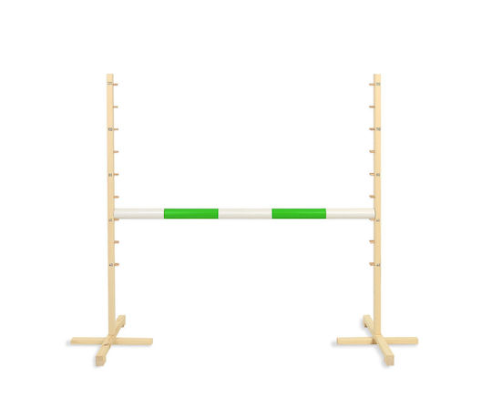Cal de jucărie pentru sărituri cu obstacole 120cm Bară verde