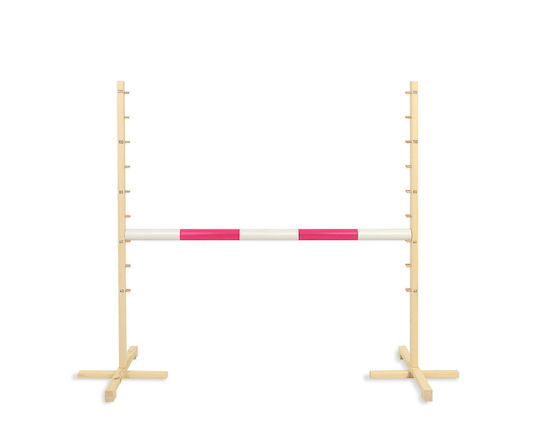 Cal de hobby cu obstacol săritor 120cm Bară roz