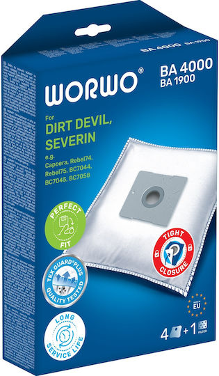 Σακουλες Σκουπας Worwo Ba4000 1900 Smb01k 4τμχ 1502283999