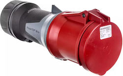 Powertop Xtra 63A 5P 6H 400V Portable Industrial Socket Red Ip44 14112 Men14112