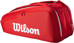 Wilson Super Tour Чанта Раници Тенис 9 ракети Червена