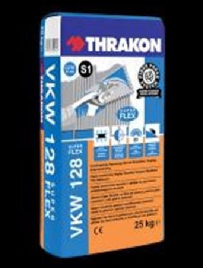 Vkw 128 Super Flex Λευκή Ρητινούχα Κόλλα Πλακιδίων Υψηλής Ελαστικότητας 25kg C2tes1