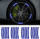Set 20 Reflective Elements "wheel Arch" Cars Bicycles Motorcycles Atvs Scooters Blue Color
