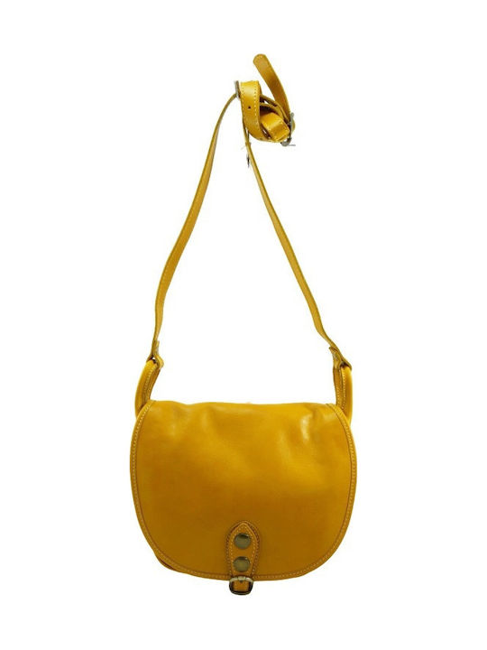 De piele Geantă de damă De umăr Galbenă