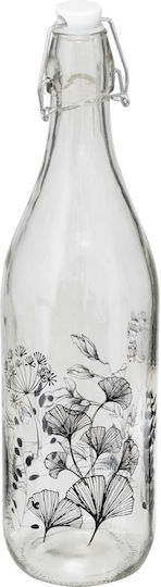 Flasche Wasser Glas mit Schraubverschluss Weiß 1000ml Flasche Wasser Glas mit Schraubverschluss Weiß 1000ml