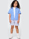 Παιδικό Σετ με Σορτς Καλοκαιρινό 2τμχ Shirting Blue