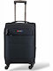 Rain Large Fabric Black Travel Suitcase With 4 Wheels Height 75cm