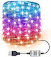 Smart LED-Streifen Wi-Fi USB 5V RGB Licht 8m mit Netzteil & Fernbedienung