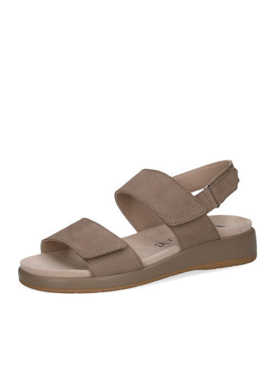 Caprice Leather Women's Anatomic Brown Sandals