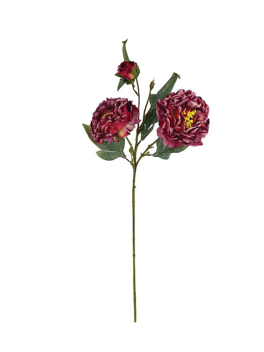 Arti Casa Dekorative Künstliche Pfingstrosenzweig Lila 79cm