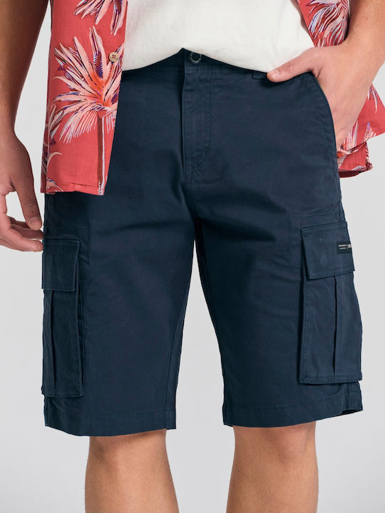 Funky Buddha Men's Shorts Cargo Navy Blue