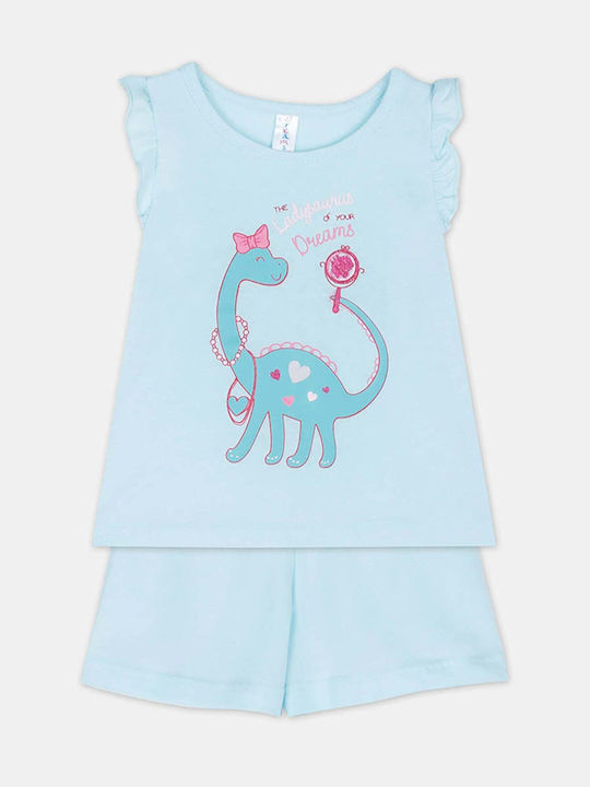 Dreams by Joyce Kinder-Nachtwäsche Sommer Hellblau Ladysaurus Dreams by Joyce Kinder-Nachtwäsche Sommer Hellblau Ladysaurus
