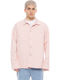 Long Sleeve Denim Overshirt Pale Pink