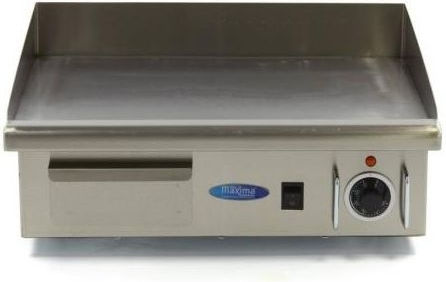 Maxima Gewerbliche Flachgrillplatten Elektrisch 3kW mit glatter & geriffelter Platte