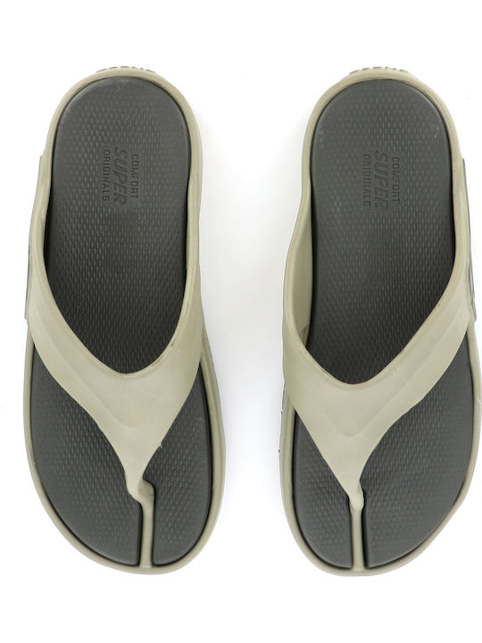 B-Soft Slapi Bărbați Flip Flops Kaki 279/735_KAKI