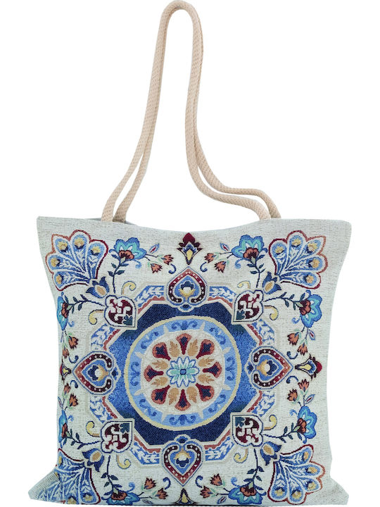 Dimeco Geantă De Plajă Din Material Textil Albastră