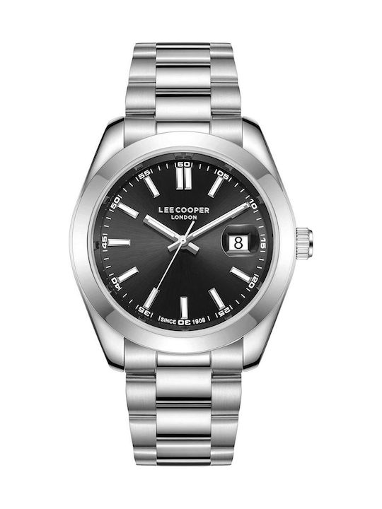 Lee Cooper Men's Watch 41mm Battery with Silver Metal Bracelet