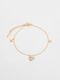 Chrysothemiss Women's Chain Bracelet Gold Plated with Zircon 17cm