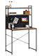 Birou Ifestos din Lemn Negru cu Picioare Metalice 84x50x148,5cm