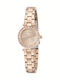 Ted Baker Crystals Womens Watch Battery with Pink Gold Stainless Steel Bracelet