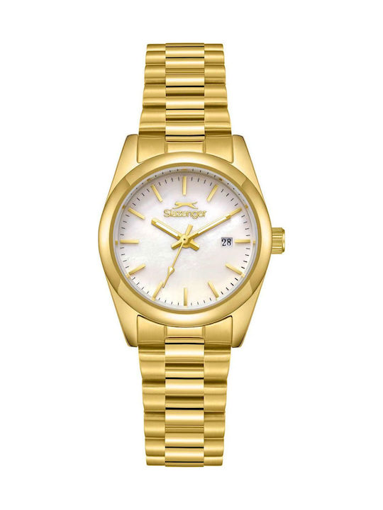 Slazenger Women's Watch with Gold Metal Bracelet