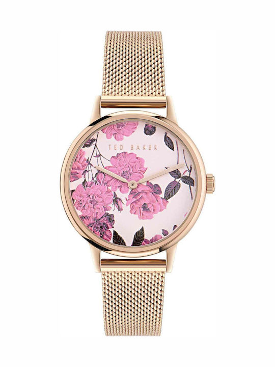 Ted Baker Phylipa Women's Watch with Pink Gold Metal Bracelet
