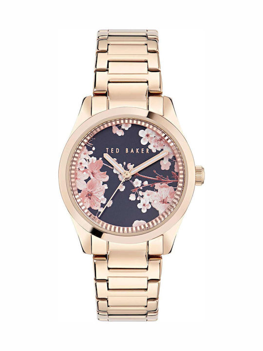 Ted Baker Coolly Women's Watch with Pink Gold Metal Bracelet