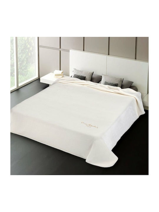 Pierre Cardin 545/29 Velvet Blanket Single 160x220cm Ecru
