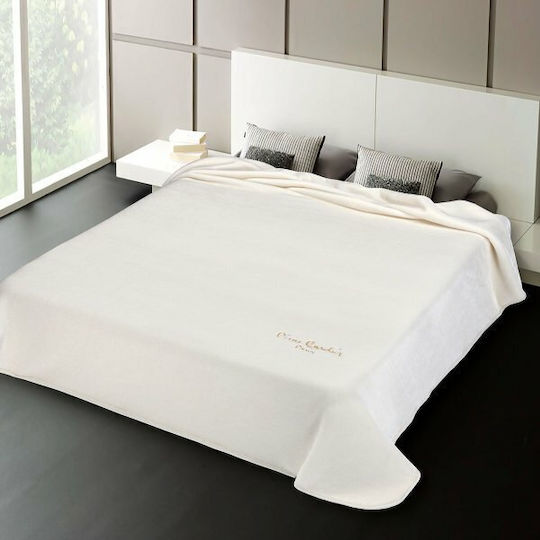 Pierre Cardin 545/29 Κουβέρτα Βελουτέ Μονή 160x220εκ. Ιβουάρ
