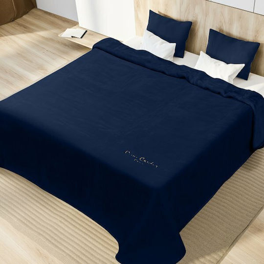 Pierre Cardin 545/9 Velvet Blanket Single 160x220cm Navy Blue
