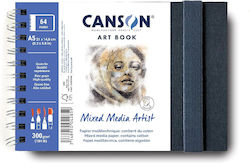 Kunstbuch Mixed Media Spiral Weiß 300g/m² A5 56...
