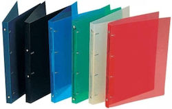 Plastikmappe Schwarz-Rot 2 Ringe A4 Blau