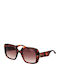 Ted Baker Women's Sunglasses with Brown Tartaruga Plastic Frame and Brown Gradient Lens