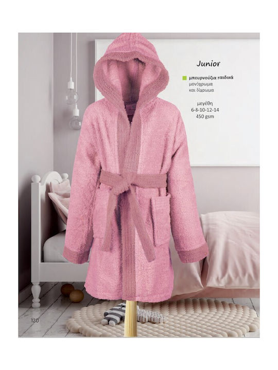 Flamingo Kids Hooded Bathrobe Pink 0107010804-30-1-1