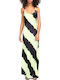 Sommer Maxi Abendkleid Satin Hellgrün