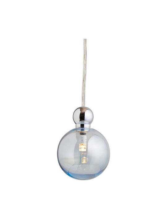 Ebb & Flow Pendant Light Blue with Socket G4 7x7cm
