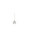 Ebb & Flow Pendant Light Silver with Crystals for Socket E14, E.14 15.5x15.5cm