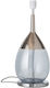 Tischlampenfuß 1xE27 Geblasenes Glas Zweifarbig 52cm Silberner Körper Lute Ebb&flow Ba101003 Blau