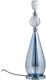 Table Lamp Base 1xE27 Blown Glass Crystal Striped 47cm Silver Metal Smykke Ebb&flow Ba101194 Blue