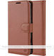 Techsuit Wallet Leather / Silicone Brown (Oppo Reno13 F 4G, Oppo Reno13 F 5G, Oppo Reno13 FS 5G)