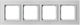 Sonata Quadruple Frame White Frosted Glass R-4rgc 78 00