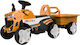 Kinderfahrzeuge mit Traktor-Design Elektrisch mit Anhänger 6 Volt Gelb für 5+ Jahre